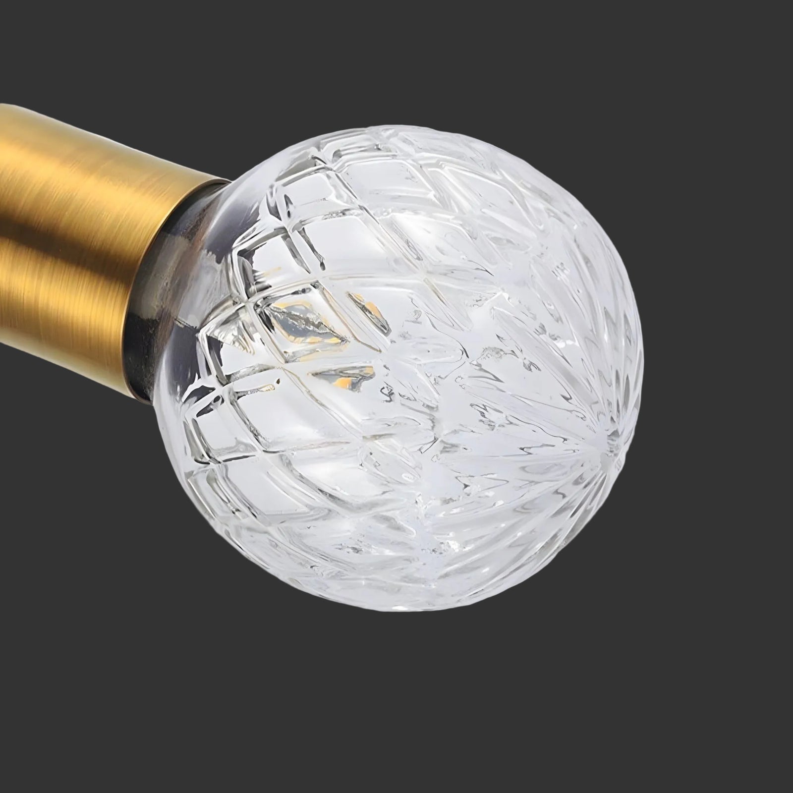 JUNO-Modern Faceted Crystal Globe LED Pendant Light-ZENDUCE
