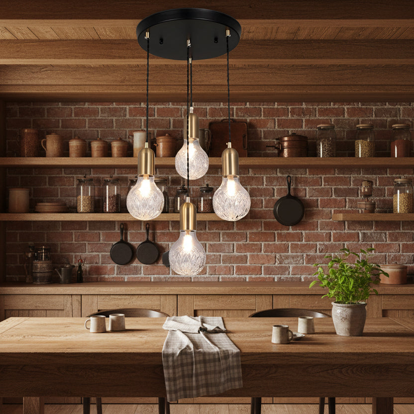 JUNO-Modern Faceted Crystal Globe LED Pendant Light-ZENDUCE
