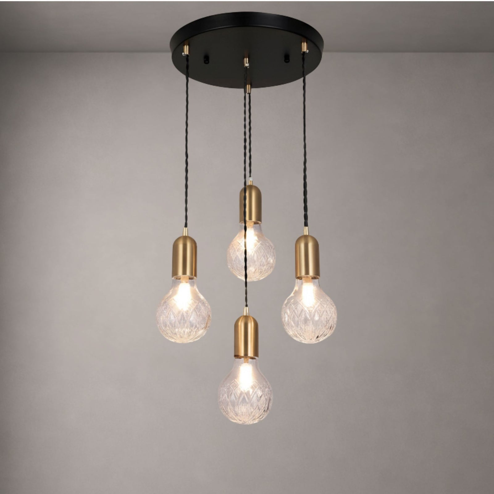 JUNO-Modern Faceted Crystal Globe LED Pendant Light-ZENDUCE