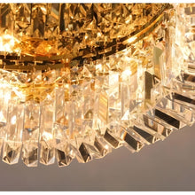 KIRA-Gold Frame Halo Ring Chandelier-ZENDUCE