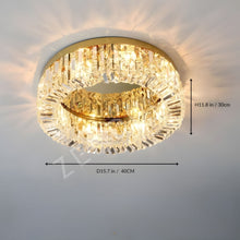 KIRA-Gold Frame Halo Ring Chandelier-ZENDUCE