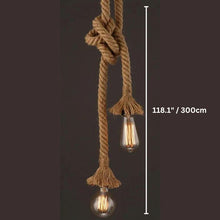 KNOT & TIE-Vintage Rope Hanging Pendant Light-ZENDUCE