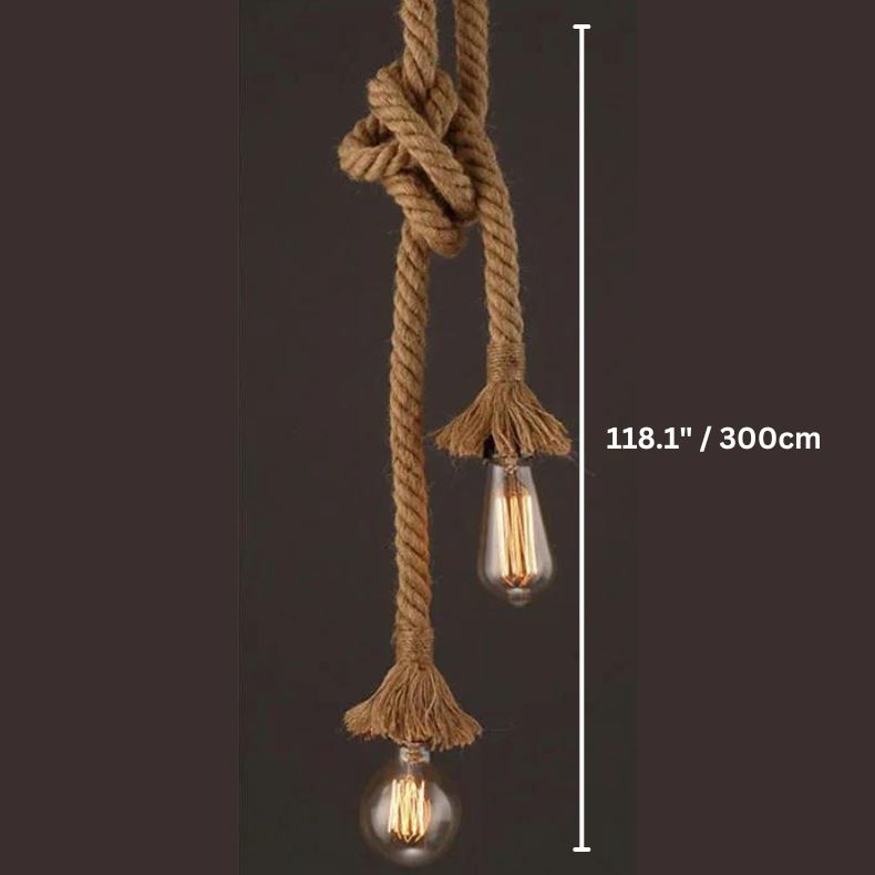 KNOT & TIE-Vintage Rope Hanging Pendant Light-ZENDUCE
