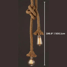 KNOT & TIE-Vintage Rope Hanging Pendant Light-ZENDUCE