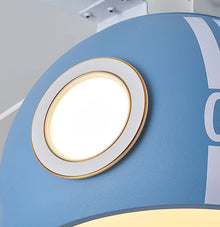 Kids Room Helicopter Ceiling Fan with Light - Art Deco Style - ZENDUCE - Blue