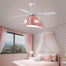 Kids Room Helicopter Ceiling Fan with Light - Art Deco Style - ZENDUCE - Blue