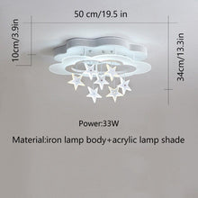 Kids Stars Clouds Ceiling Light | Kids Room Decor Lights - ZENDUCE - Small Size 50cm / Voltage AC100V-130V / Yellow Light