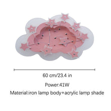 Kids Stars Clouds Ceiling Light | Kids Room Decor Lights - ZENDUCE - Small Size 50cm / Voltage AC100V-130V / Yellow Light
