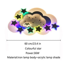 Kids Stars Clouds Ceiling Light | Kids Room Decor Lights - ZENDUCE - Small Size 50cm / Voltage AC100V-130V / Yellow Light