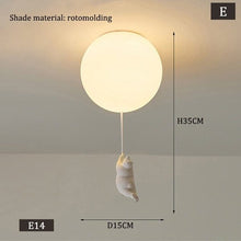 Kids Teddy Bears Holding Balloons Ceiling Light | Kids Room Decor Lights - ZENDUCE - Style E - Diameter 15 cm / Warm White