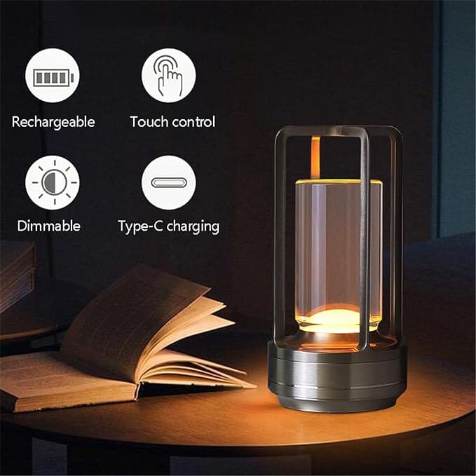 Lantern - Cordless Crystal Table Lamp