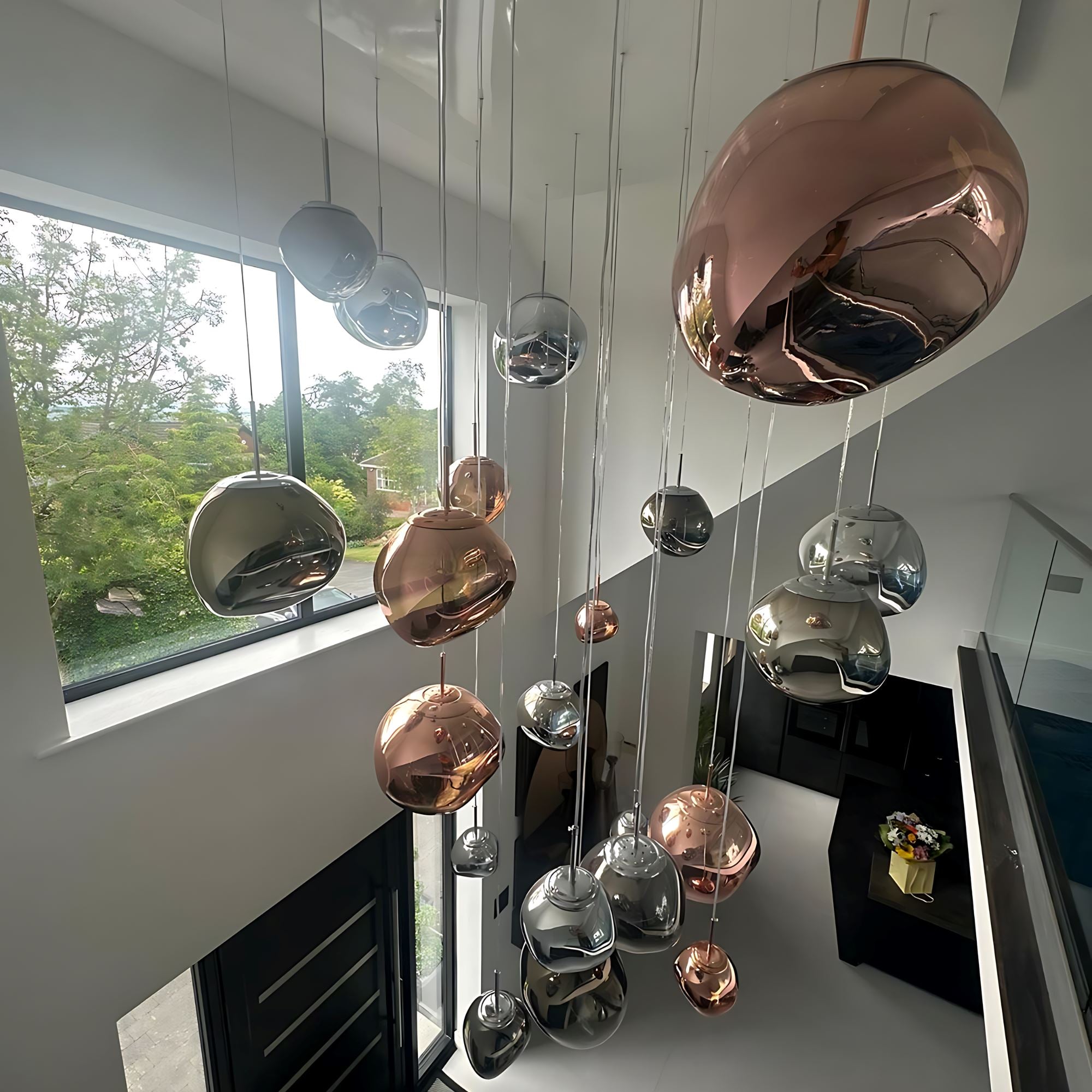 LAVA DROPS - ZENDUCE - 3 heads rose gold / Glass