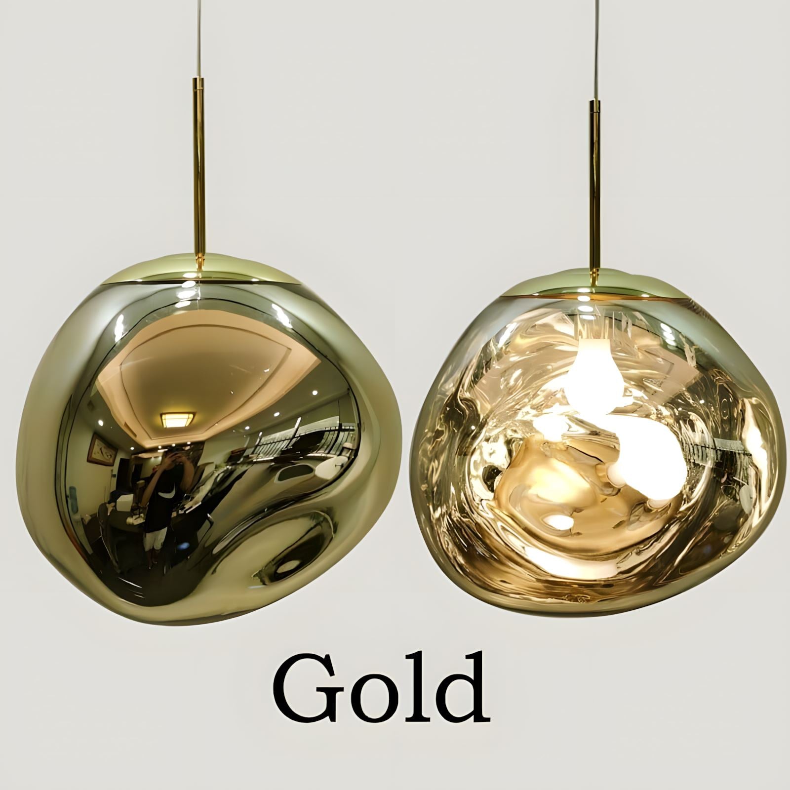 LAVA DROPS - ZENDUCE - 3 heads rose gold / Glass