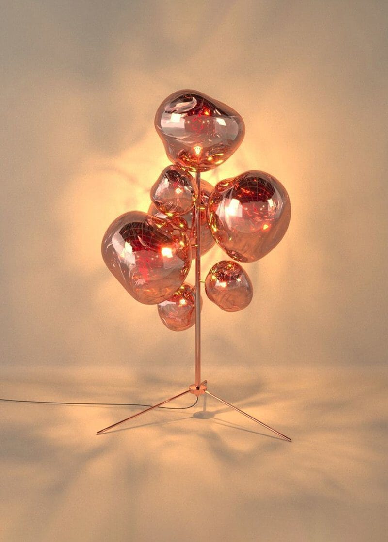 LAVA (FLOOR) - ZENDUCE - Single - D14.9″ x H 57.1″ / Silver / US Plug