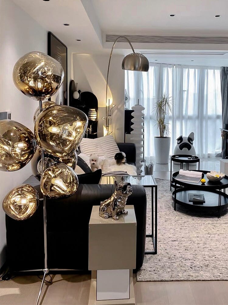 LAVA (FLOOR) - ZENDUCE - Single - D14.9″ x H 57.1″ / Silver / US Plug