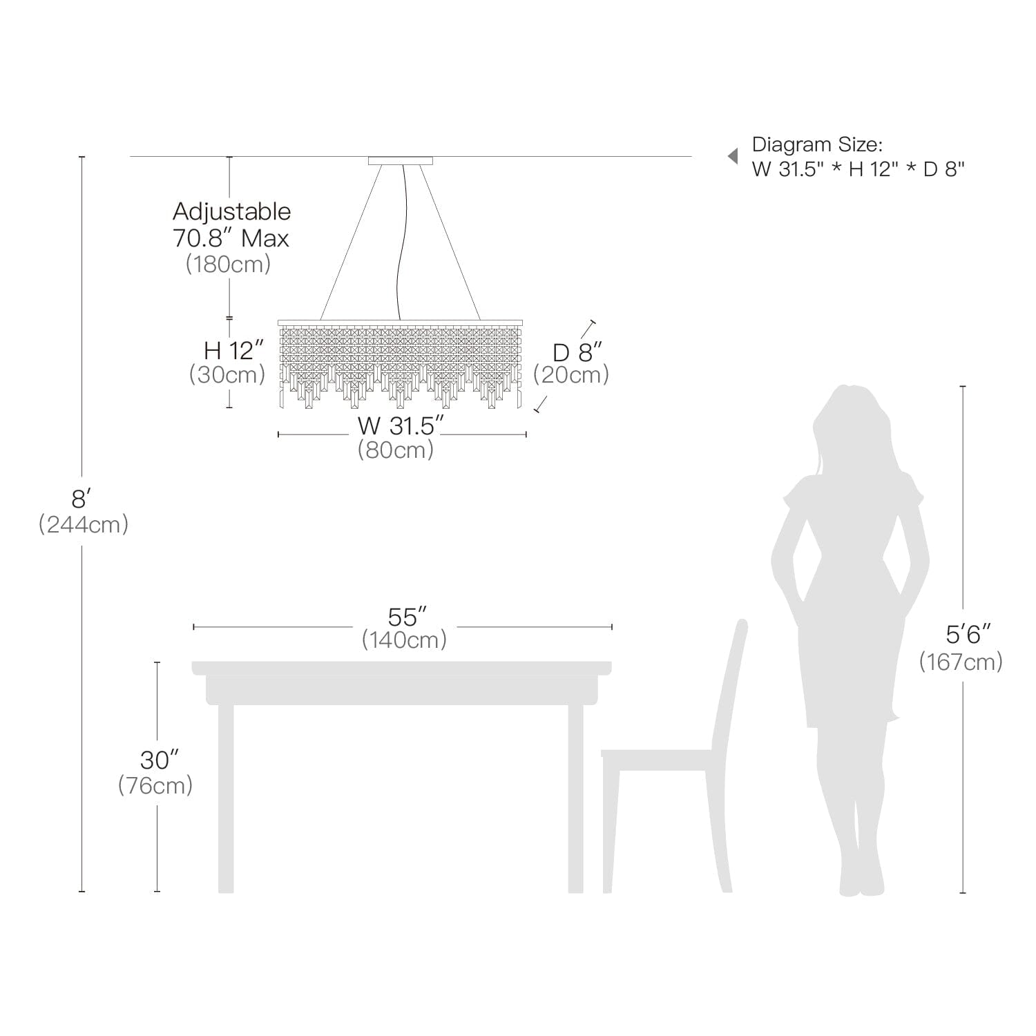 LINARA - ZENDUCE - W 28" x D 8" x H 12"
