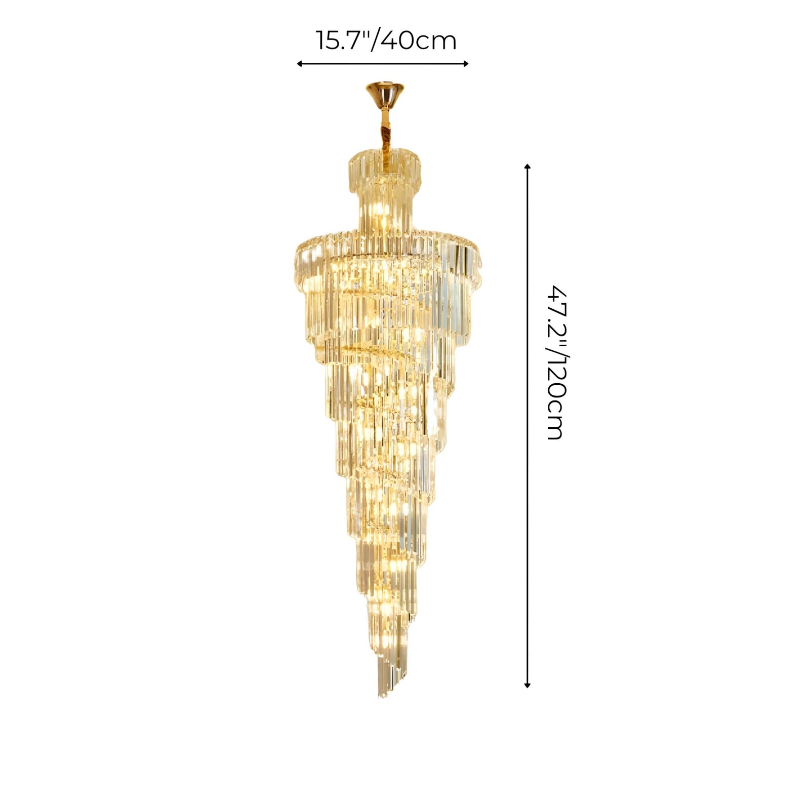 LINDA - ZENDUCE - Dia15.7xH47.2" / Gold / Cool