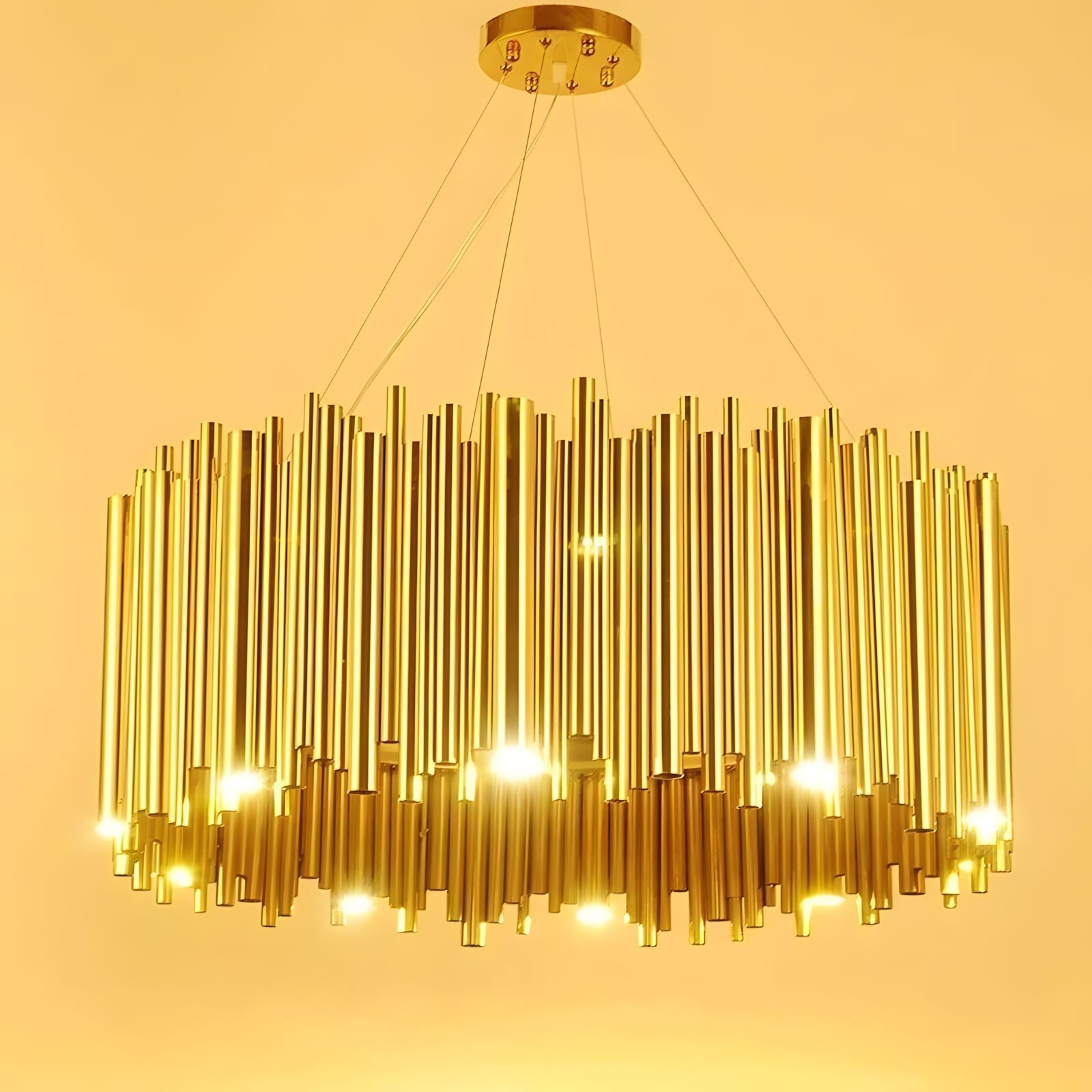 LIRA-Nest Style Gold Hanging Fixture-ZENDUCE