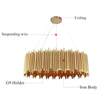 LIRA-Nest Style Gold Hanging Fixture-ZENDUCE