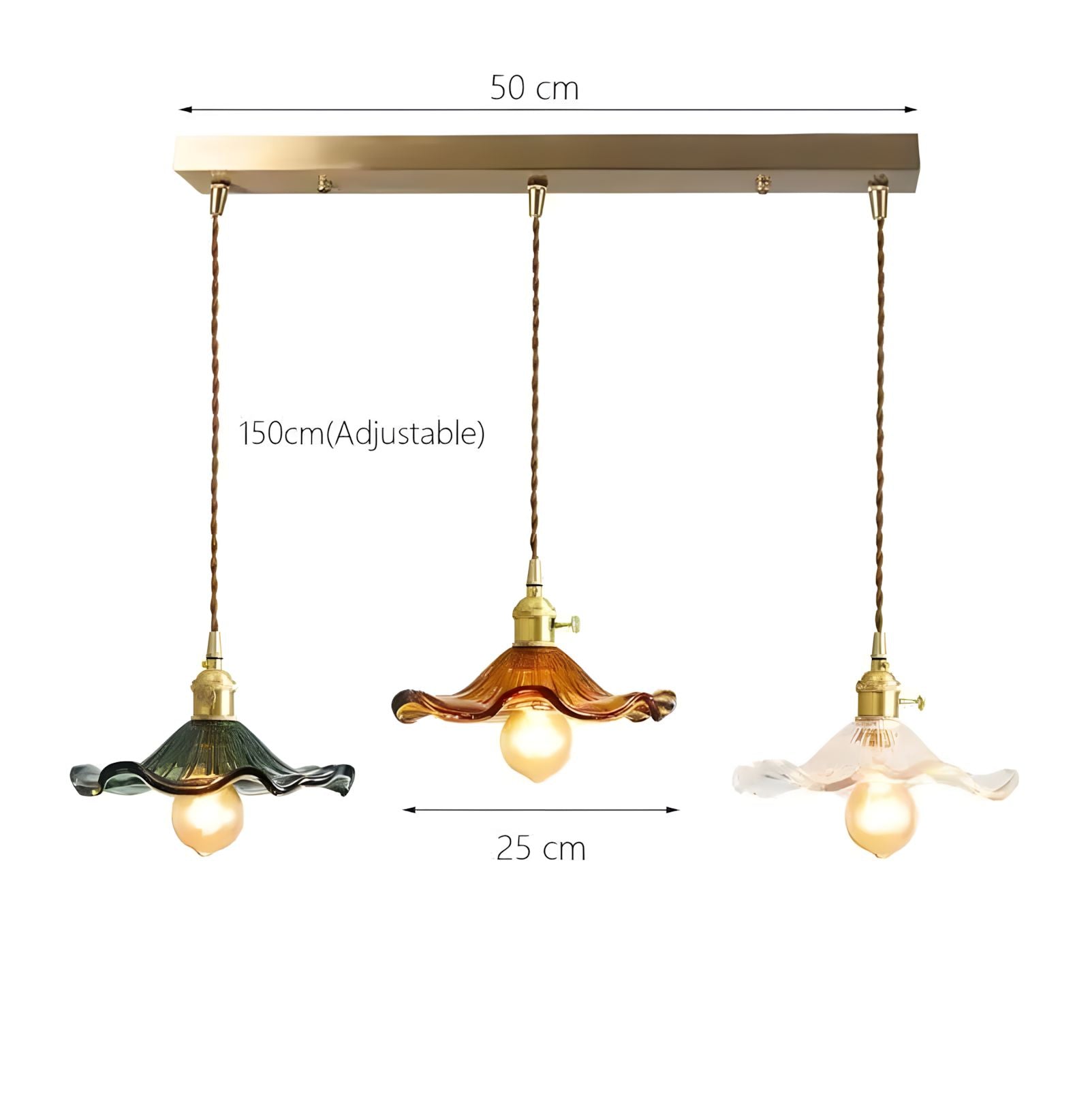 LIVA-Nordic Hanging Glass Pendant Light-ZENDUCE