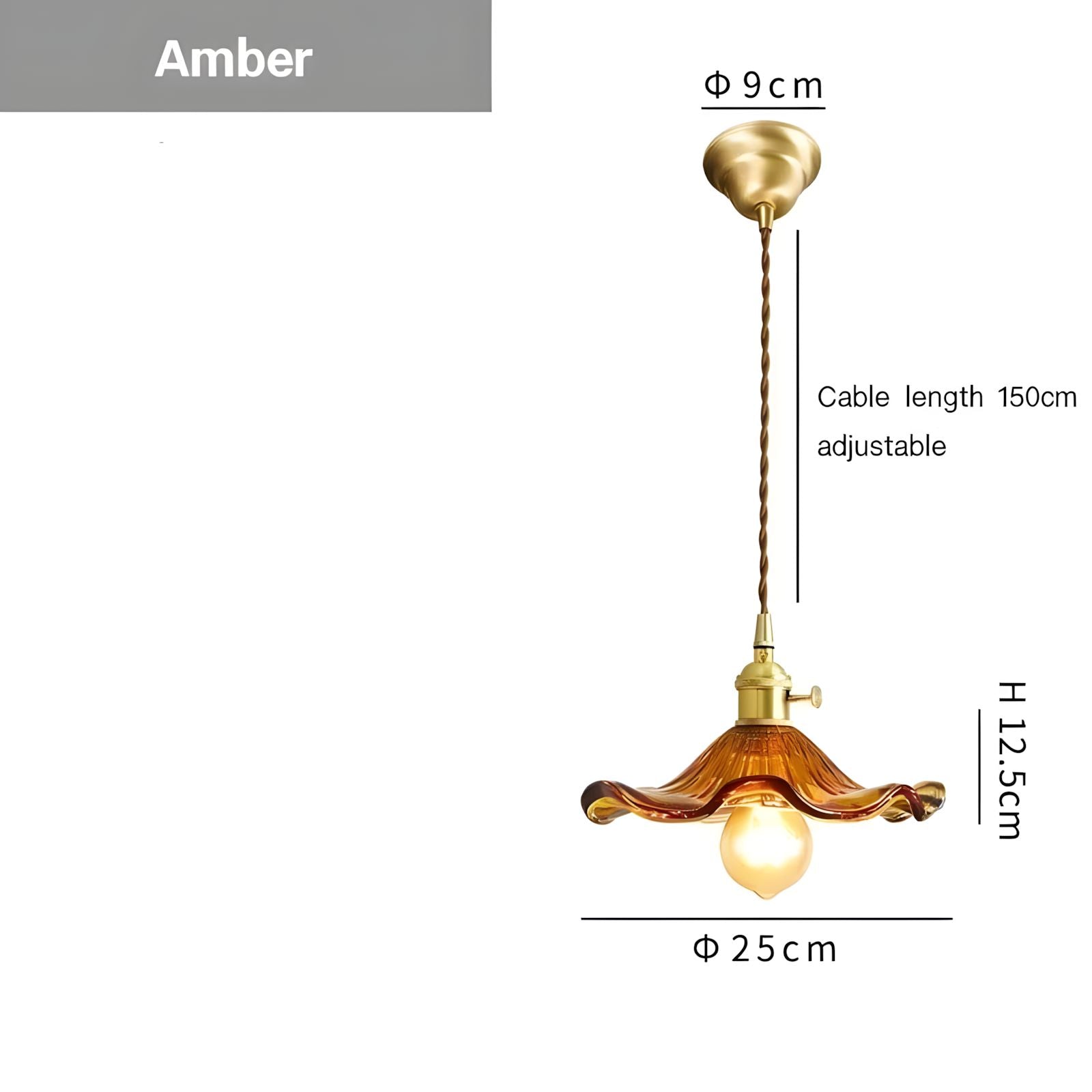 LIVA-Nordic Hanging Glass Pendant Light-ZENDUCE