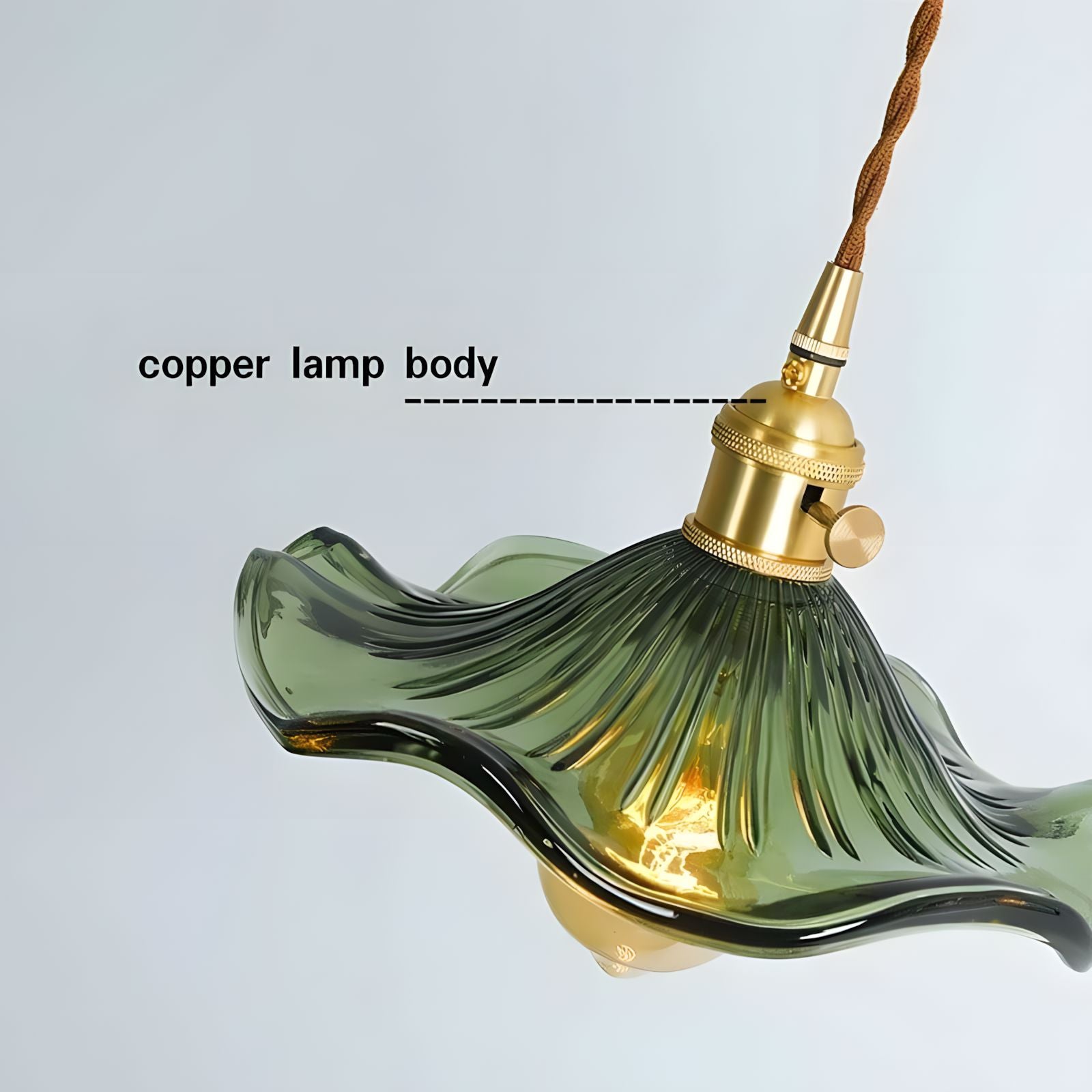 LIVA-Nordic Hanging Glass Pendant Light-ZENDUCE
