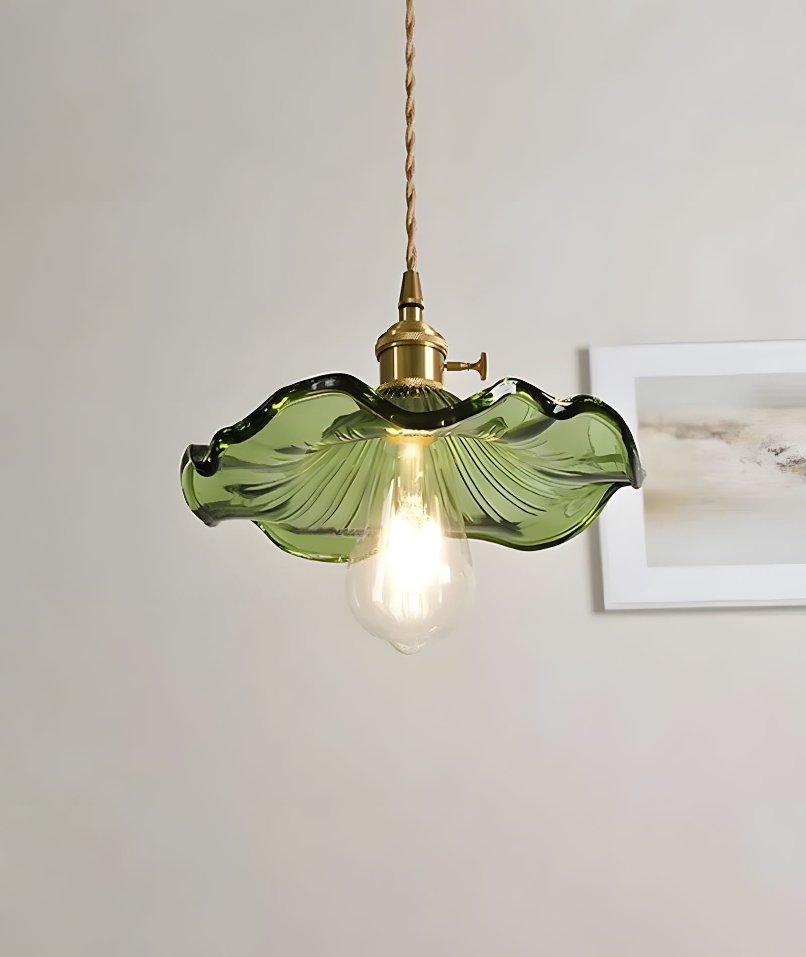 LIVA-Nordic Hanging Glass Pendant Light-ZENDUCE