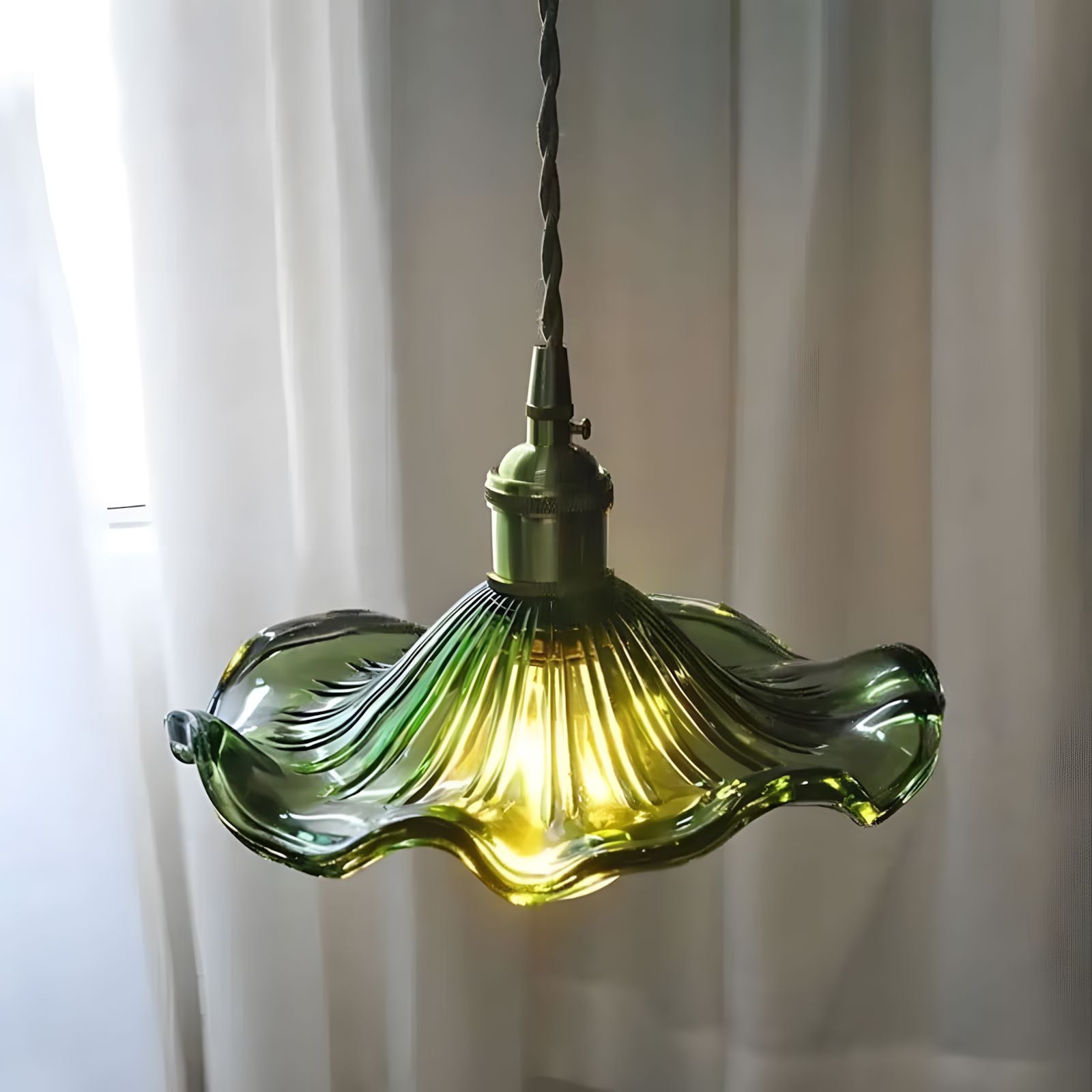 LIVA-Nordic Hanging Glass Pendant Light-ZENDUCE