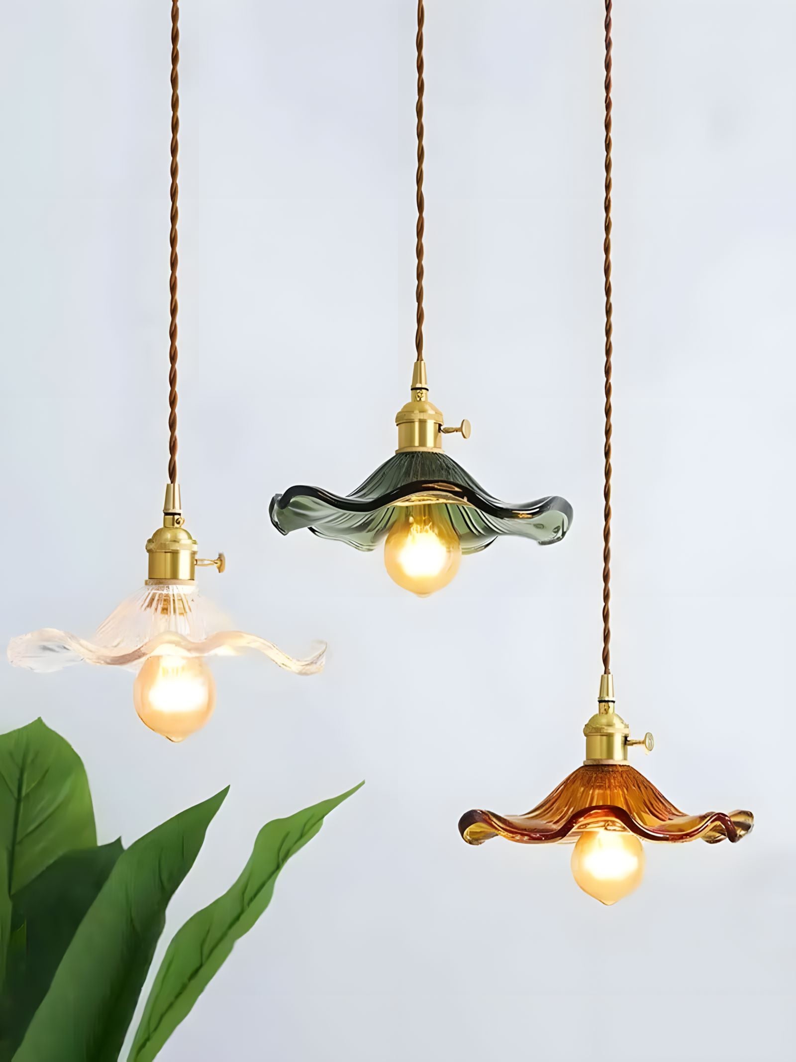LIVA-Nordic Hanging Glass Pendant Light-ZENDUCE