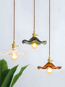 LIVA-Nordic Hanging Glass Pendant Light-ZENDUCE