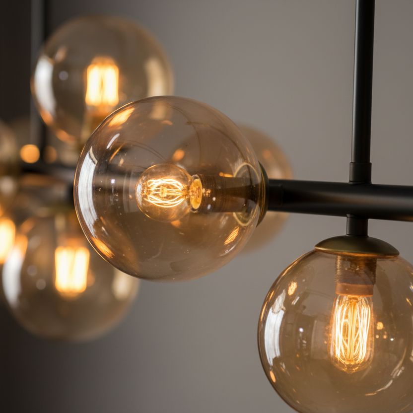 LUMARA-Modern Linear Globe LED Chandelier-ZENDUCE