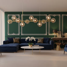 LUMARA-Modern Linear Globe LED Chandelier-ZENDUCE