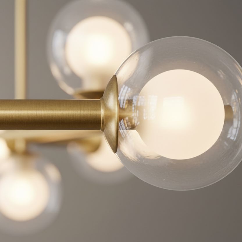 LUMARA-Modern Linear Globe LED Chandelier-ZENDUCE