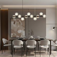 LUMARA-Modern Linear Globe LED Chandelier-ZENDUCE