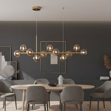 LUMARA-Modern Linear Globe LED Chandelier-ZENDUCE
