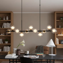 LUMARA-Modern Linear Globe LED Chandelier-ZENDUCE