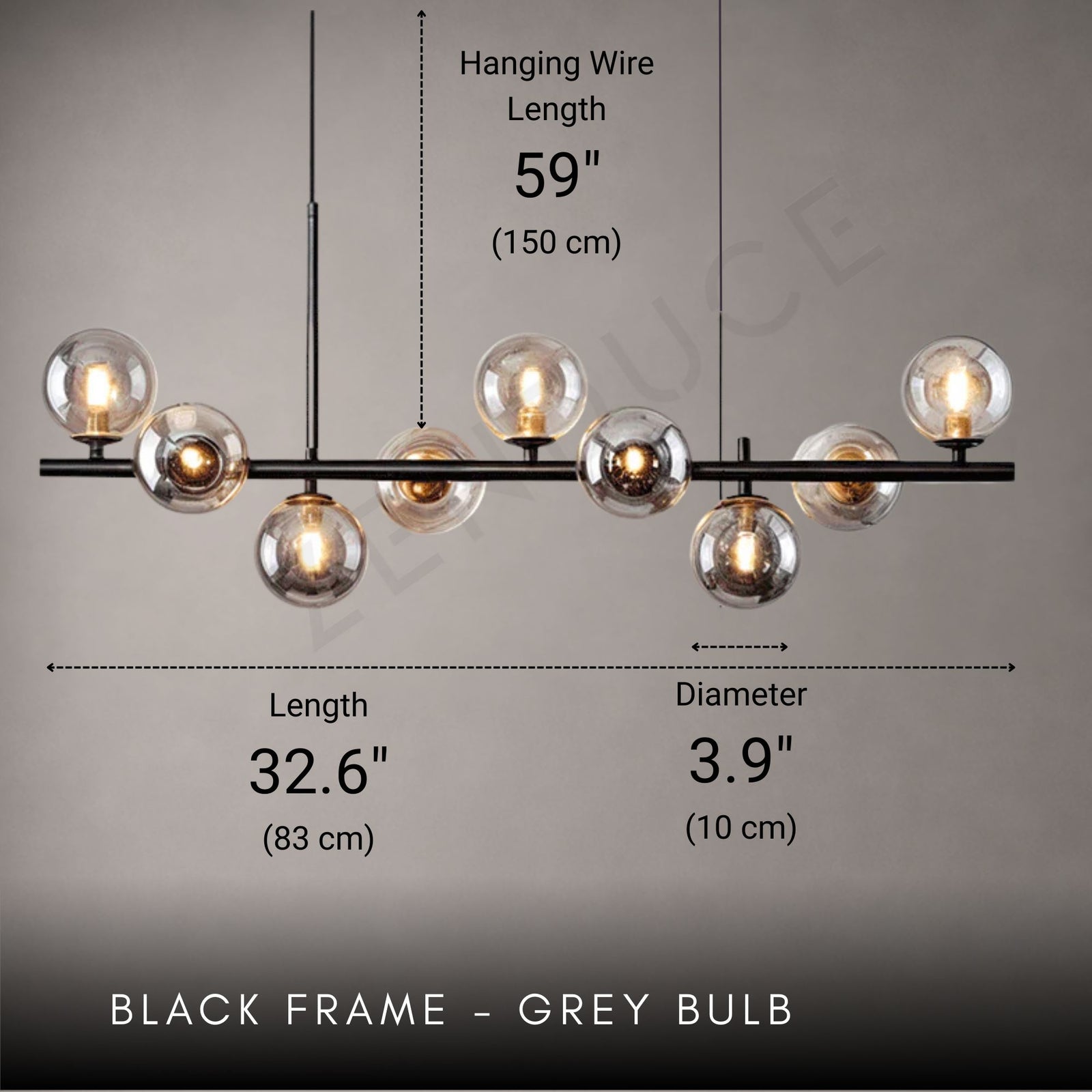 LUMARA-Modern Linear Globe LED Chandelier-ZENDUCE