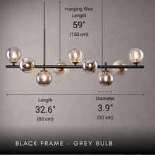 LUMARA-Modern Linear Globe LED Chandelier-ZENDUCE