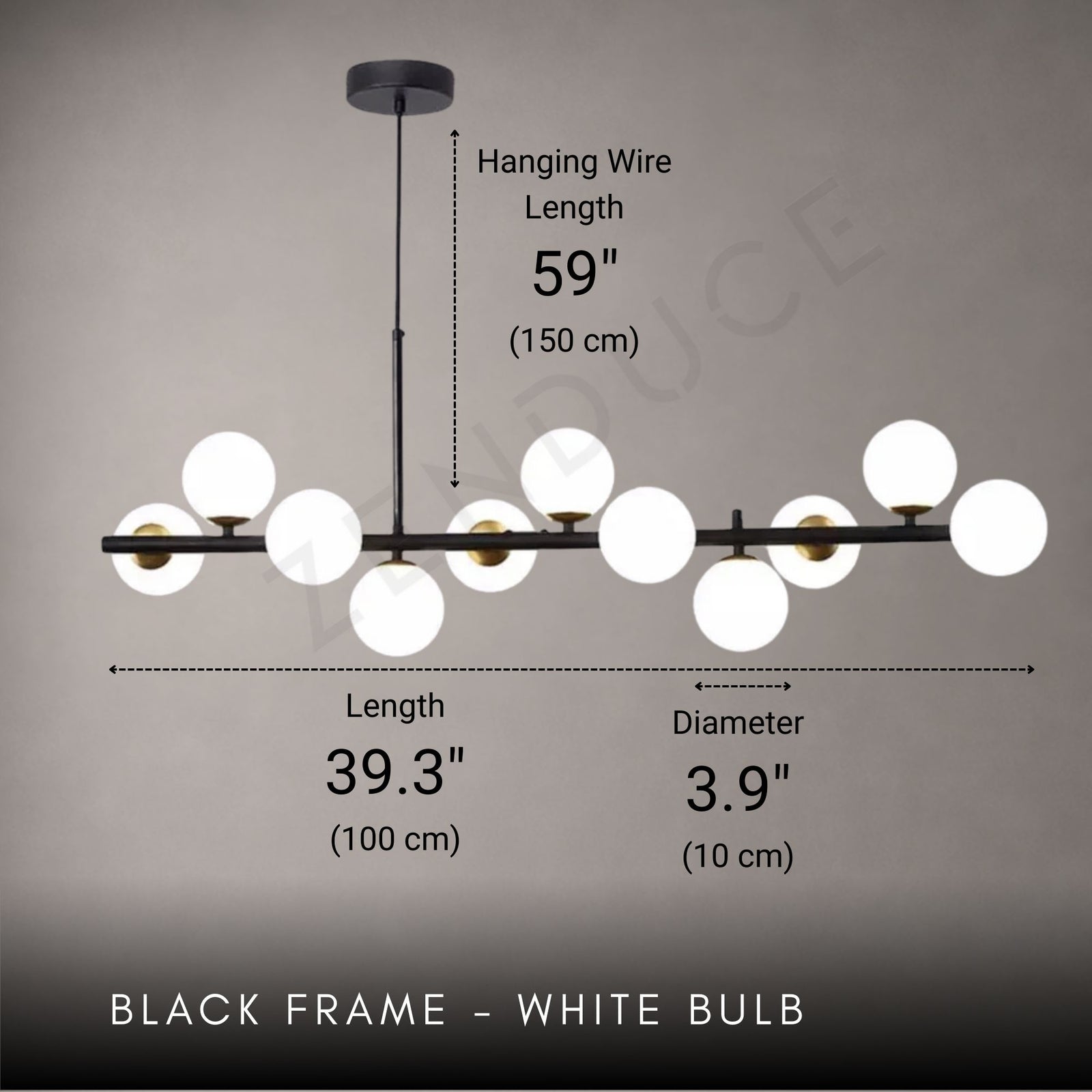 LUMARA-Modern Linear Globe LED Chandelier-ZENDUCE