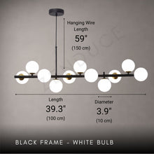LUMARA-Modern Linear Globe LED Chandelier-ZENDUCE