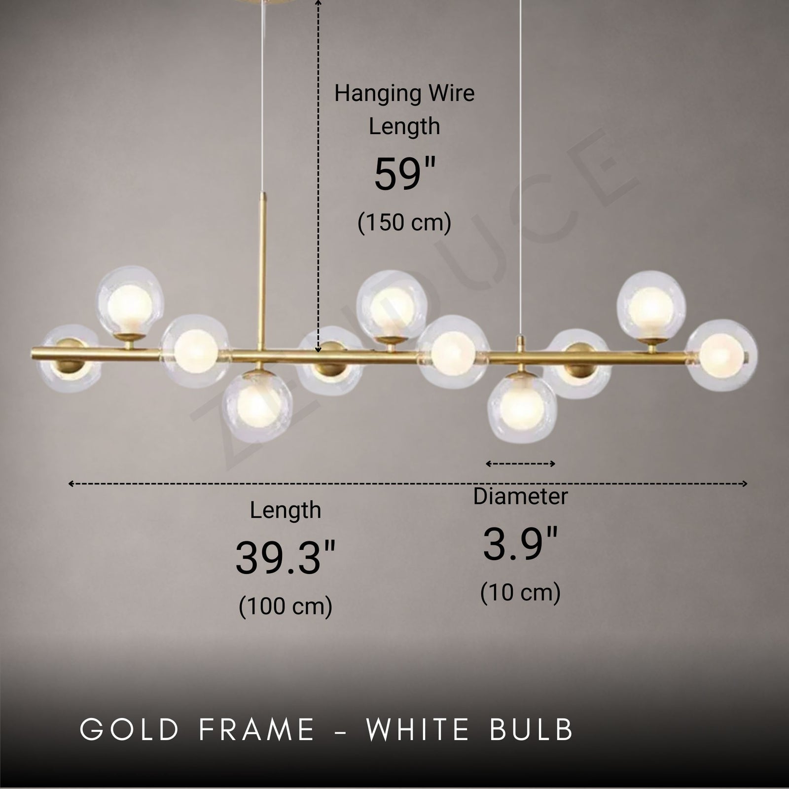LUMARA-Modern Linear Globe LED Chandelier-ZENDUCE