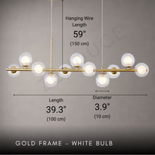 LUMARA-Modern Linear Globe LED Chandelier-ZENDUCE