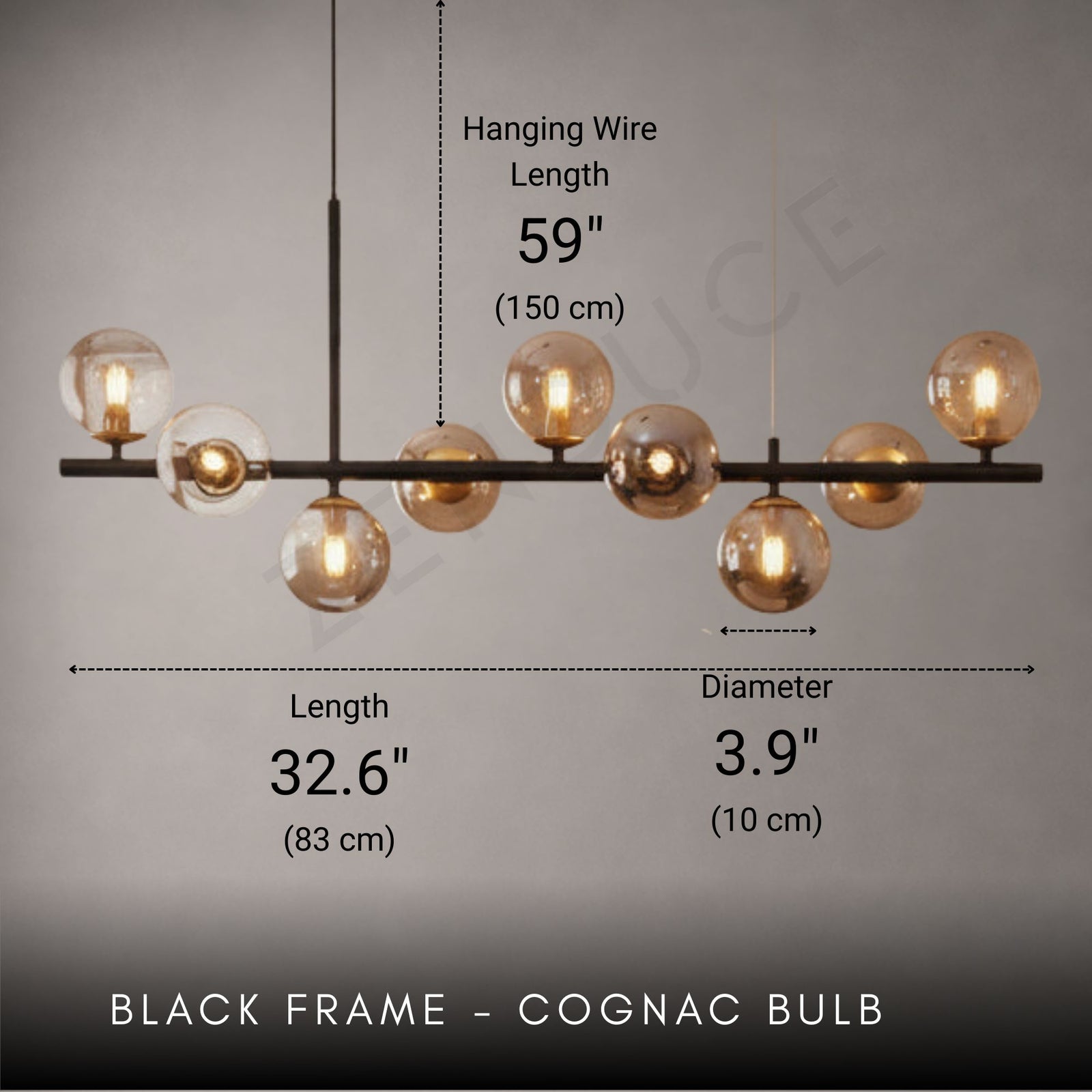 LUMARA-Modern Linear Globe LED Chandelier-ZENDUCE