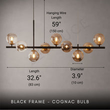 LUMARA-Modern Linear Globe LED Chandelier-ZENDUCE