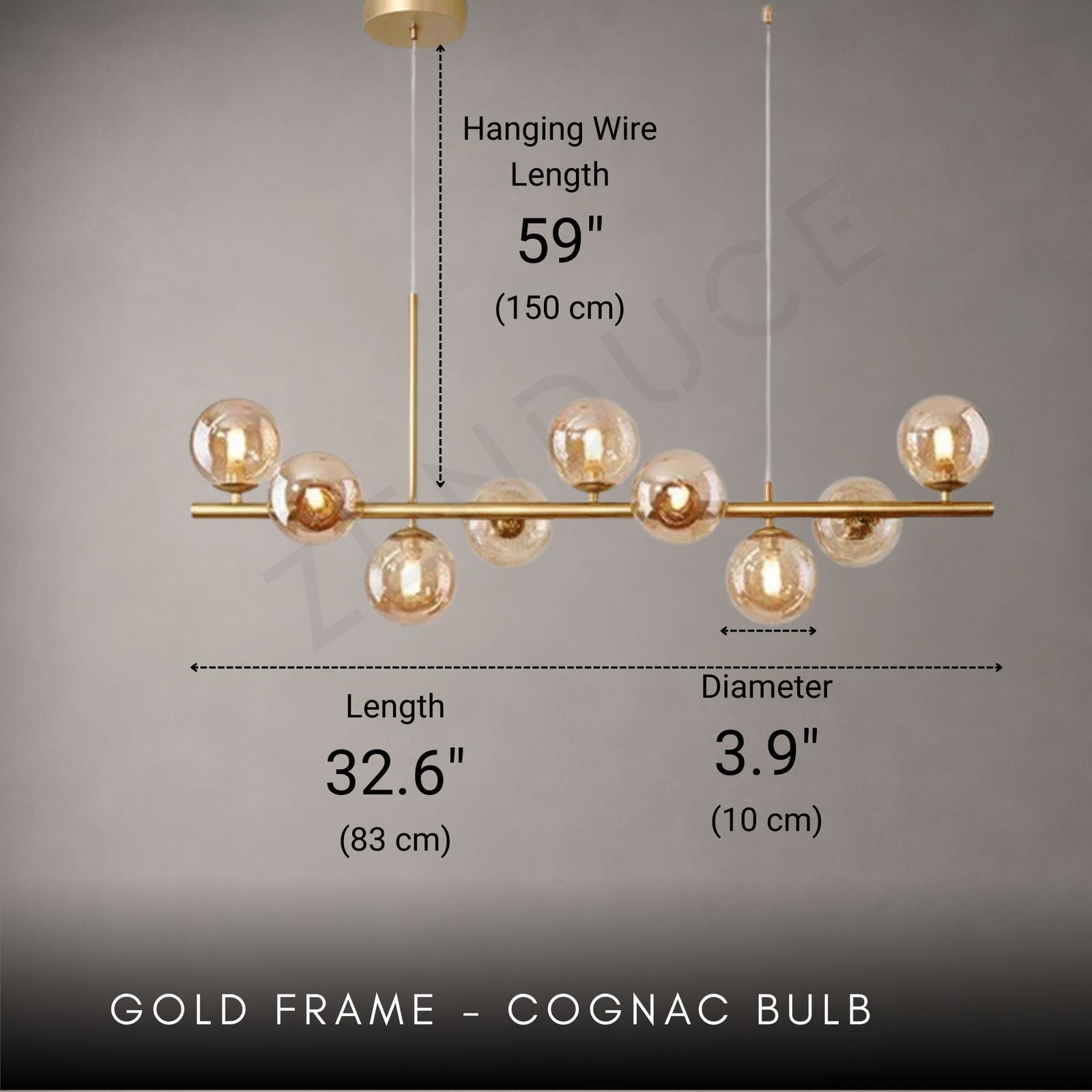 LUMARA-Modern Linear Globe LED Chandelier-ZENDUCE