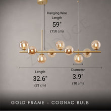 LUMARA-Modern Linear Globe LED Chandelier-ZENDUCE