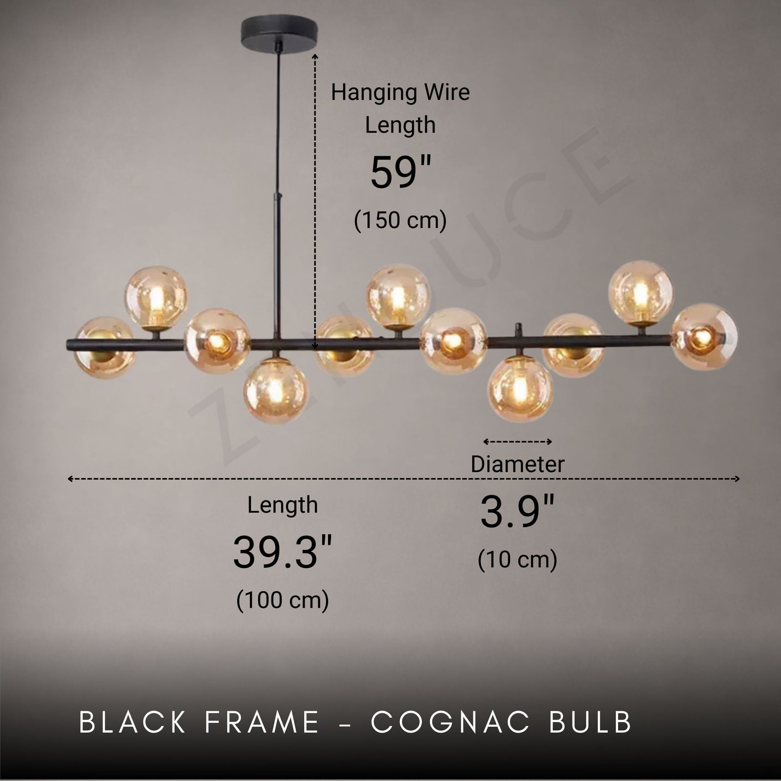 LUMARA-Modern Linear Globe LED Chandelier-ZENDUCE