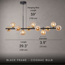 LUMARA-Modern Linear Globe LED Chandelier-ZENDUCE