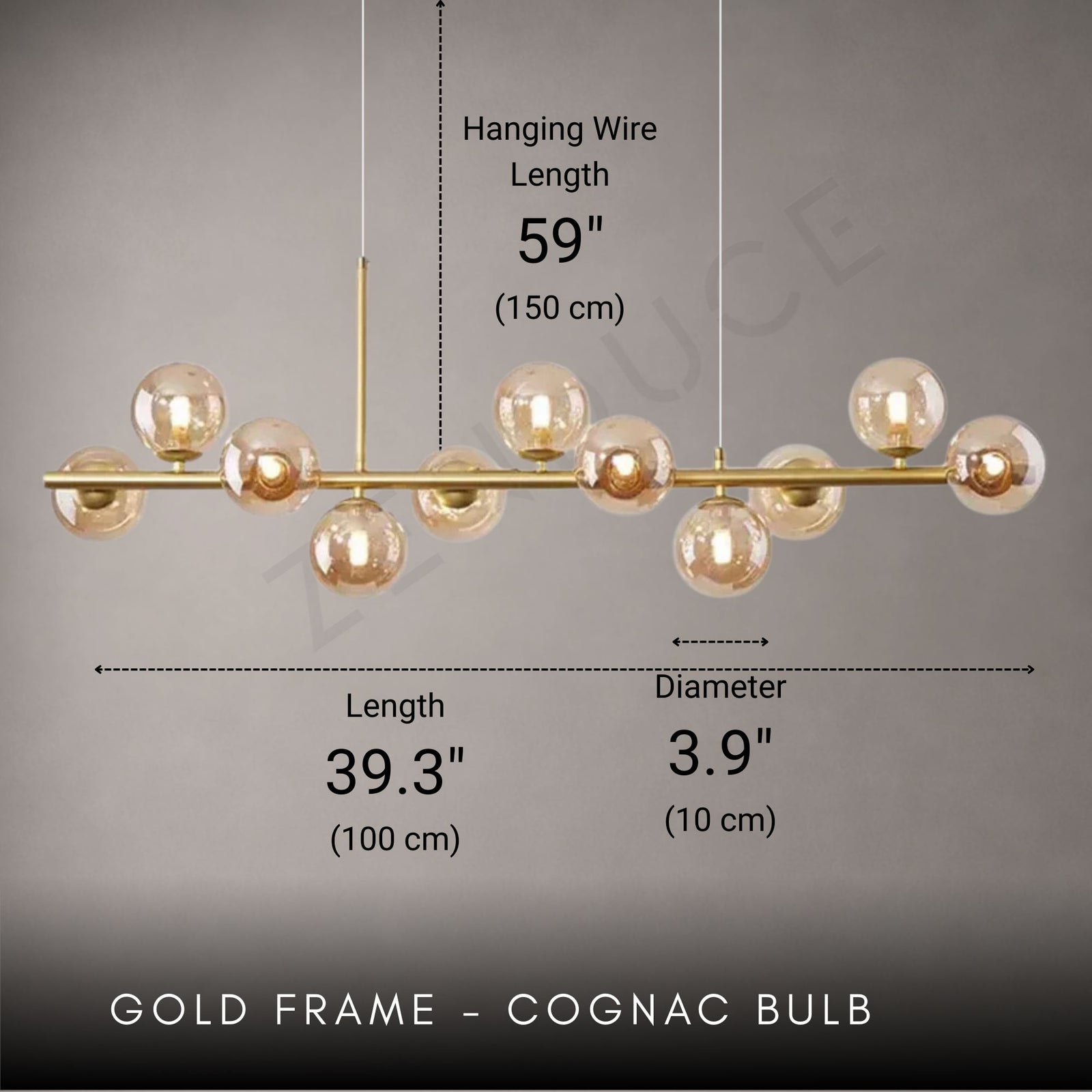 LUMARA-Modern Linear Globe LED Chandelier-ZENDUCE