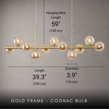 LUMARA-Modern Linear Globe LED Chandelier-ZENDUCE